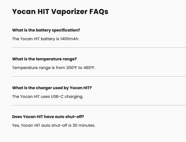 Yocan HIT Dry Herb Vaporizer