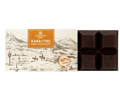 Hometown Hero Kava + THC Dark Chocolate Bar