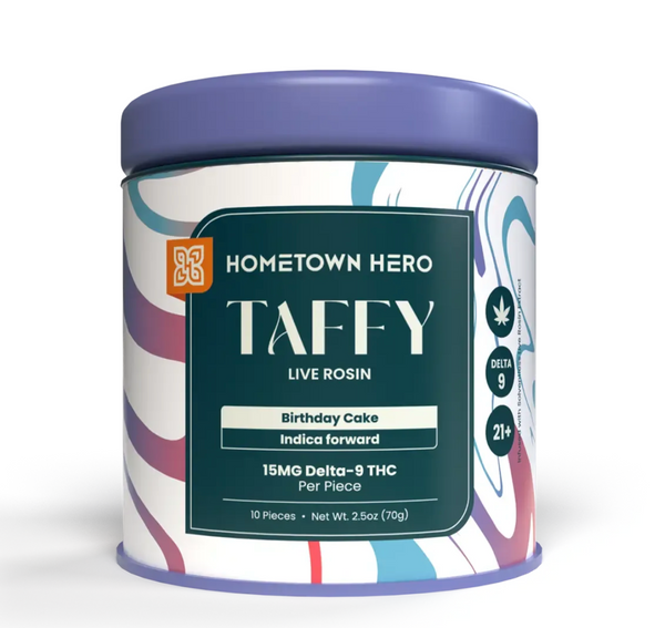 Hometown Hero Delta-9 THC Live Rosin Taffy 10ct