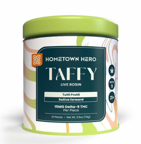 Hometown Hero Delta-9 THC Live Rosin Taffy 10ct