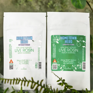 Hometown Hero Live Rosin delta-9 Gummies (Sativa, Hybrid, or Indica)